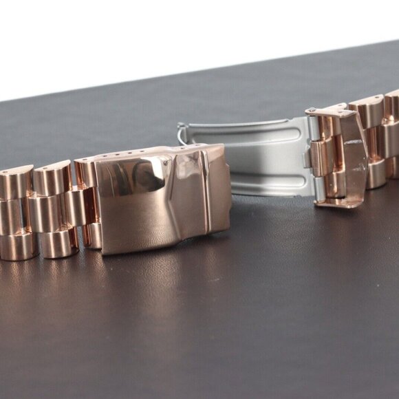 Hadley-Roma Presidential Rose Gold Plated 22mm Watch Bracelet/Band - Picture 3 of 4